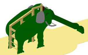 35105-zelený-slon