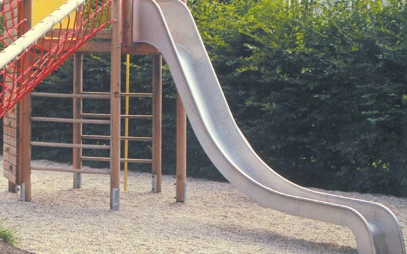 Free fall slide, full stainless steel, 4 m long