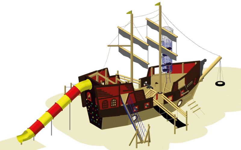 35295-pirátská loď-černovous